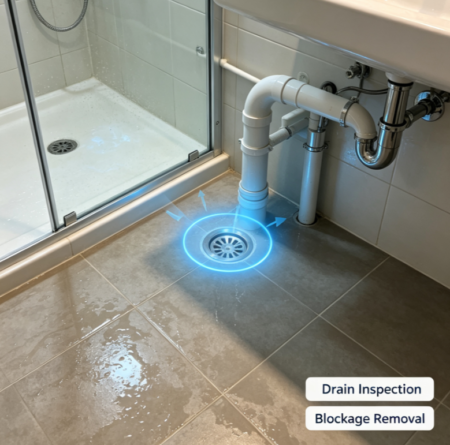 Bathroom Drain Blockage Repair Project