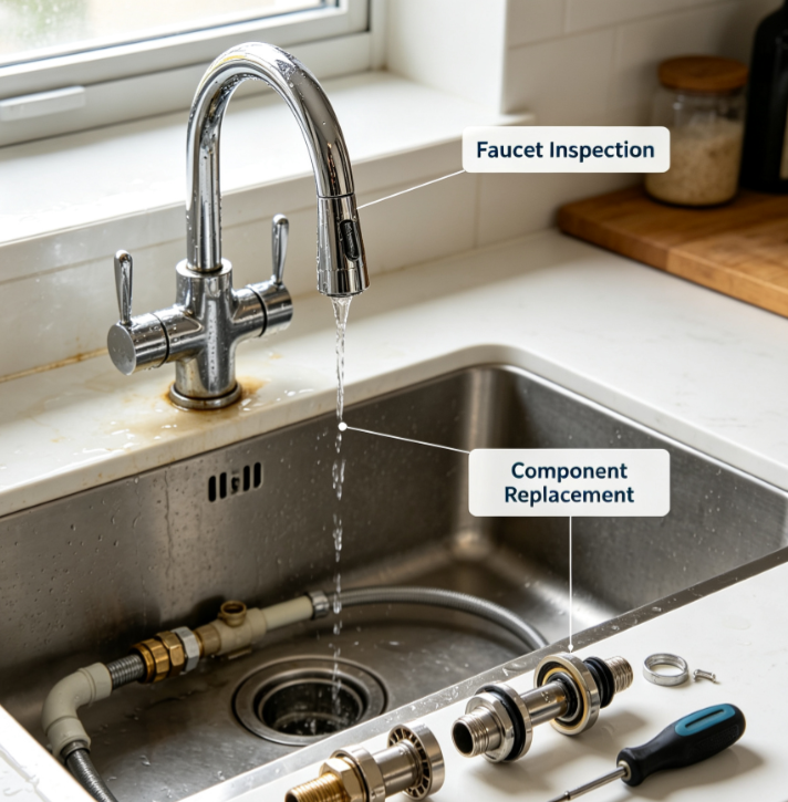 Kitchen Faucet Leakage Repair Project