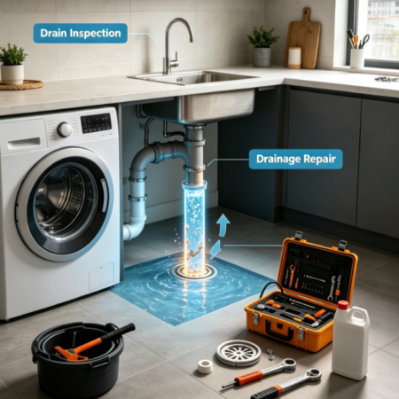 Laundry Room Drainage Repair Project