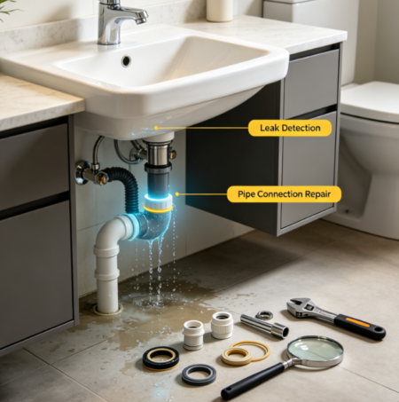 Bathroom Sink Leakage Repair Project