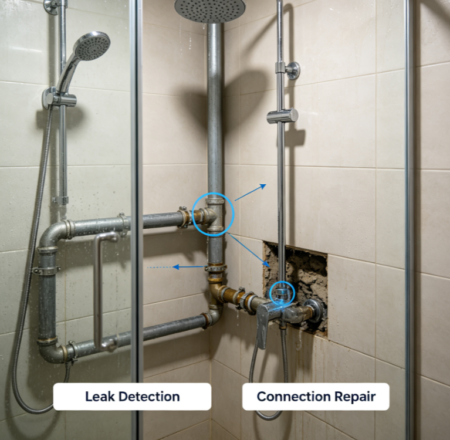 Shower Pipe Leakage Repair Project